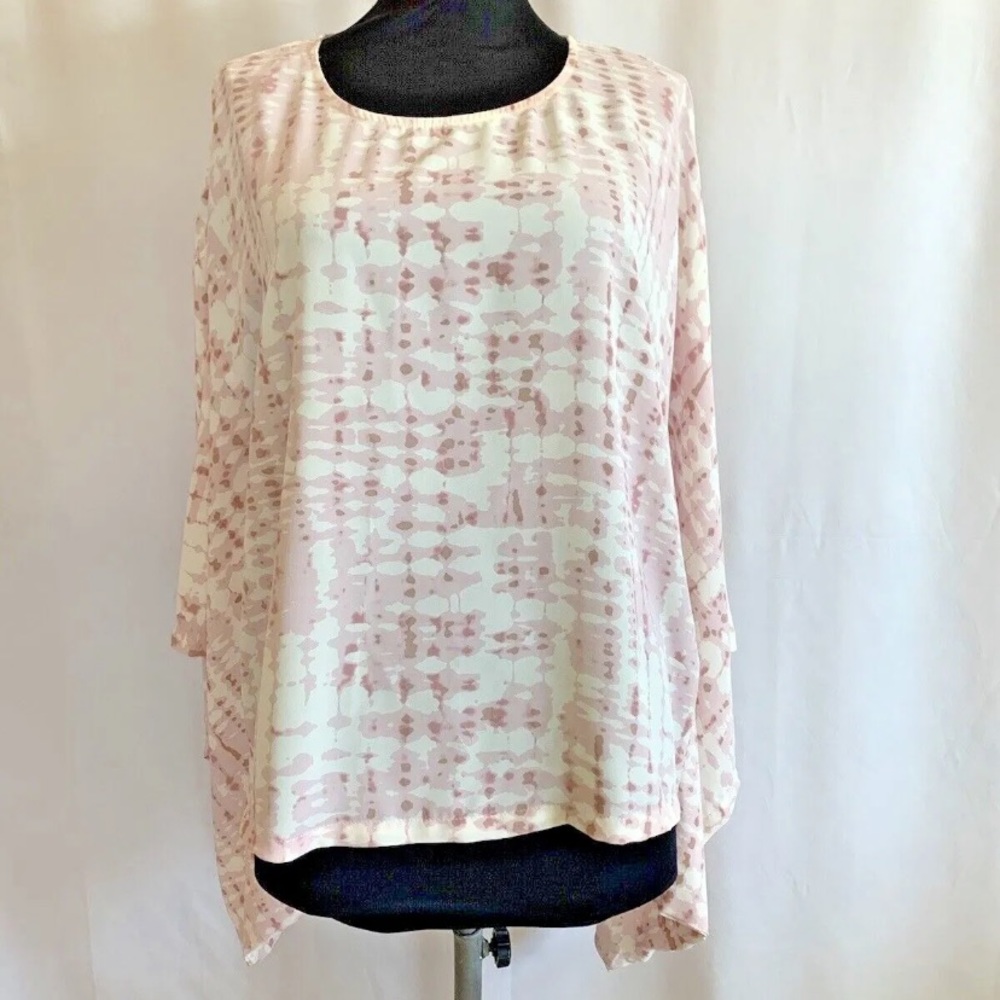 Patrizia Luca Pink Tie Dye Blouse Top - size Small NWT